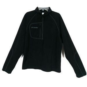 Columbia Black Fleece Half Zip Pullover Jacket